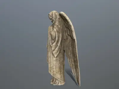 Angel Statue 1 Low-poly 3D model