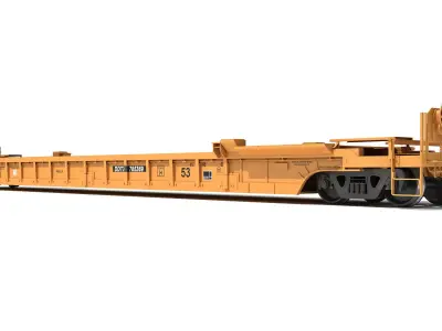 Double Stack Railcar 3D model