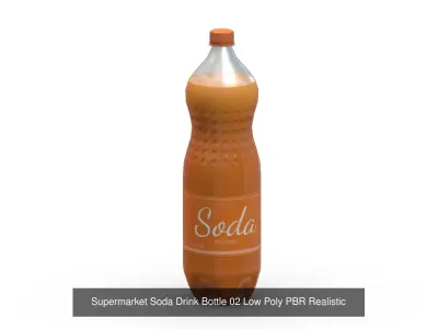  10 Supermarket Soda Drinks Collection Low Poly PBR Realistic