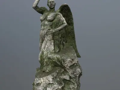 woman statue 2 Low-poly 3D model get