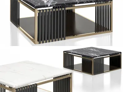 Coffee table 3d model collection 10 pieces Low-poly 3D model