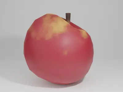 Stylized PBR Apple Low-poly 3D model
