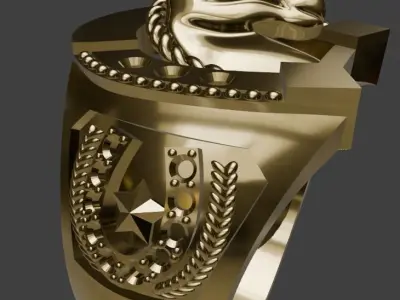 Horse Ring - Modern Horseshoe 3D print model