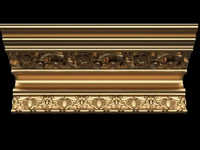 Cornice Decoration Molding 06 Low-poly 3D model