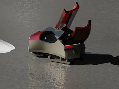 New Electrical Sleigh for Santa Free 3D model