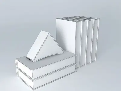 books books stack of Free 3D model