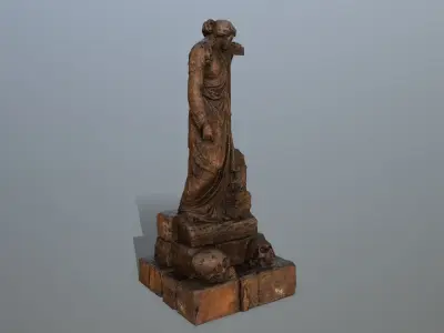 statue 5 chinese Low-poly 3D model