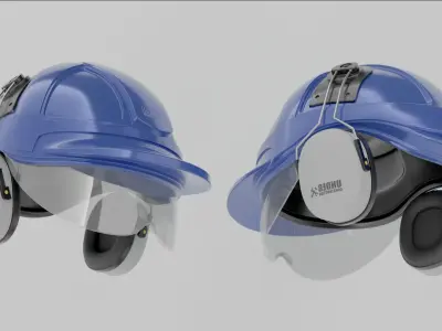 Work Helmet Low-poly 3D model