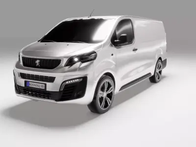 Peugeot Expert 2025 van Low-poly 3D model