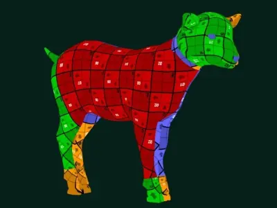 Kid Baby Goat Doeling Low-poly 3D model