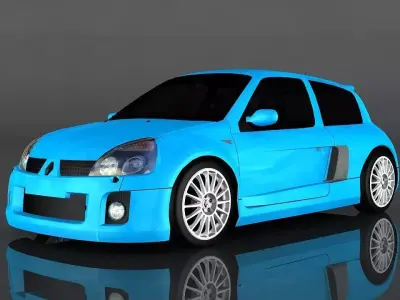 Renault Clio V6 Sport  Low-poly 3D model