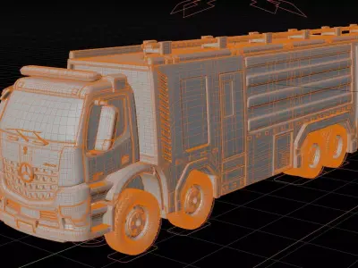 Mercedes Benz Form Fire Truck 3D model