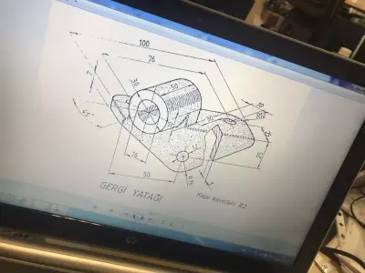 3D Design of Machine Part V8 3D print model