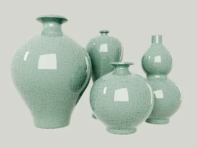 Chinese Ice cracked porcelain 3D model