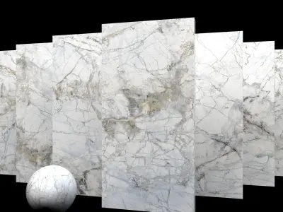 Marble Set Museum Supreme White 80x160 Set 1 Texture
