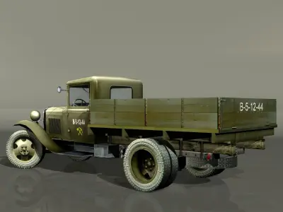 GAZ-AA Lorry Low-poly 3D model