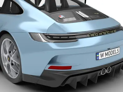 Porsche 911 S-T 2024 HQ 3D model