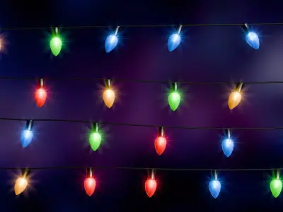 Vintage Style Christmas Lights - Geometry Nodes Blender 3D model