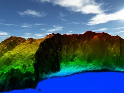 El Hierro Canary Island  high resolution 3D print model