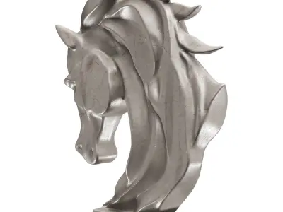 Horse statue Low-poly 3D model