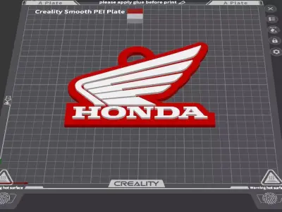 Honda keychain 04 3D print model