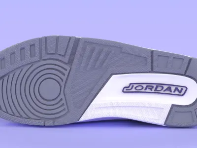 Air Jordan Legacy 312 Low Purple Comet Low-poly 3D model