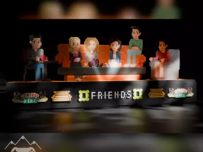 Decoration Pixel Friends 3D print model