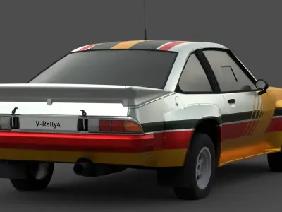 Opel Manta 400 3D Model High-Quality Detailed Design Low-poly 3D model