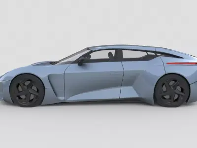 Generic Futuristic Performance Wagon EV 3D model