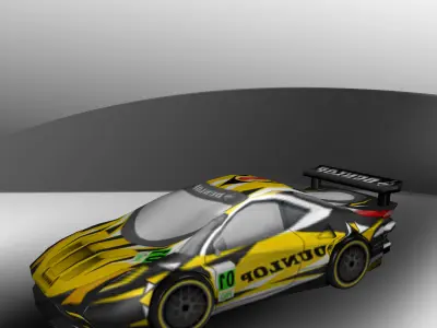 Lowpoly gaming car Low-poly 3D model