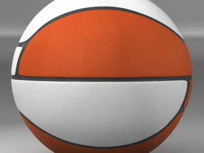 Basketball ball Euro white Low-poly 3D model