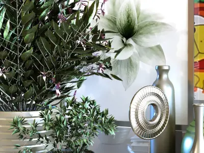 Decoration set 024 Low-poly 3D model