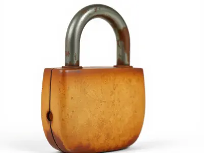 Rusted Metal Lock model pack Low-poly 3D model