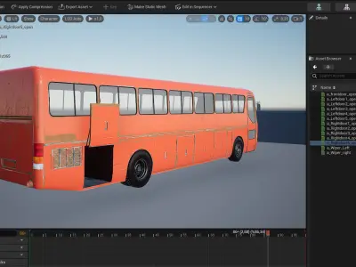 Levo Bus 400 - Unreal Engine Project Low-poly 3D model