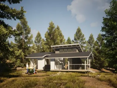 052Modernhouse1f60m2 3D model