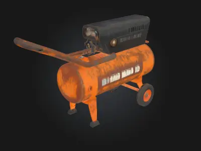 Rusty Compressor  Weathered Power for Industrial Scenes 3D model