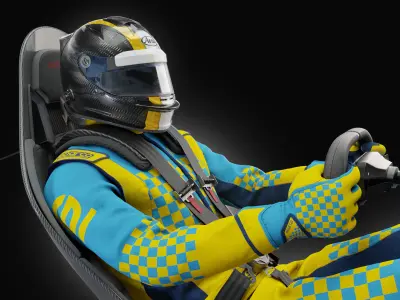 High Quality Race Driver Suit 3D model