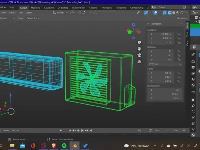 AC Air Conditioner Free low-poly 3D model