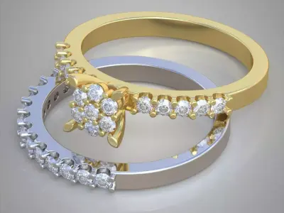 Diamond ring 0515 3D printable model12 Free 3D print model