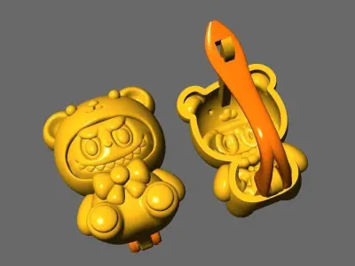 LABUBU EARRINGS CUTE BT001 3D print model