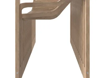 Wooden chair Low-poly 3D model