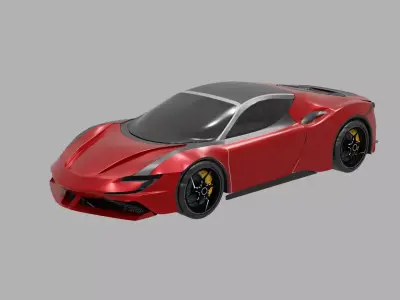 Ferrari SF90 - 3D Model Low-poly 3D model
