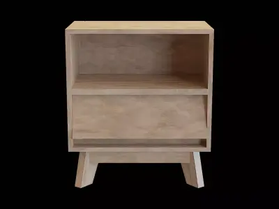 Cabinet wooden 02 Low-poly 3D model