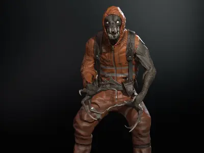 SuperZombie4 for pack Low-poly 3D model