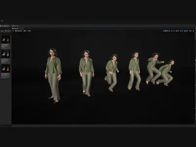 Casual Outfit 13 - Modular - Rigged Low-poly 3D model