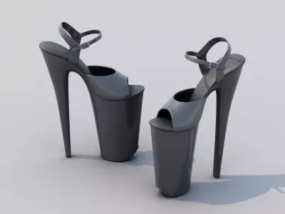 Pole Dancing Platform High Heel Shoes 3D model