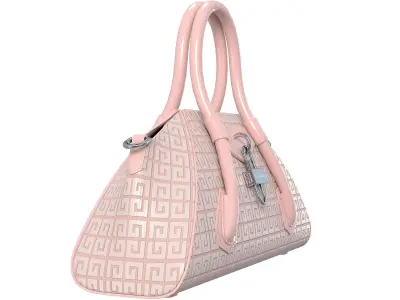 Givenchy Mini Antigona Bag Pink Logo Low-poly 3D model
