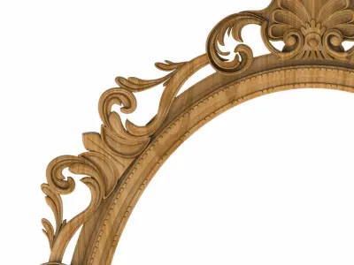 Carved picture frame STL 3D model 76