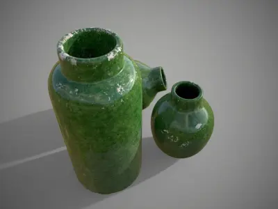 Ceramic flower pots  3D model