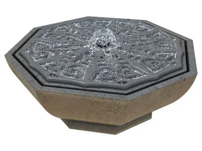 Table fountain set 3D model